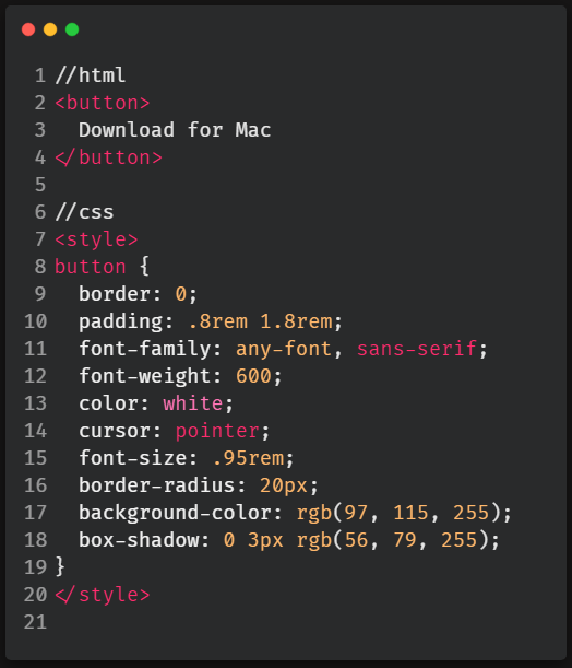 code to go with the above box shadow example